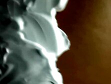 GILF Lacey Starr applies shaving foam to her voluptuous,  plush body