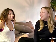 Firsties: Kara X.  & Zoe B.  massage each other to a happy ending