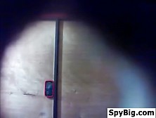 Teen Being Spied On Through A Hole