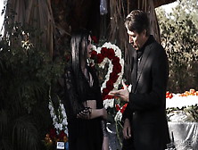 Goth Girl Marley Brinx Fucked At The Funeral