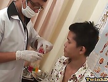 Asia Twink Breeded By Medic Before Jerking For Jizz