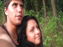 Jocelyn In Outdoor Scene With An Amateur Girl Sucking Dick