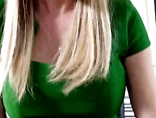 Blonde stepmom Desiree Clutch banged after sloppy blowjob