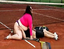 Bbw Takes A Seat After Her Tennis Class With Her Horny