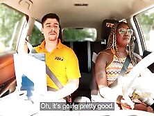 Driving Instructor Bangs His Breasty Black Student.
