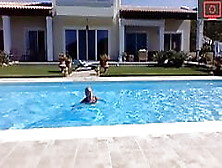 Grandpa In The Pool