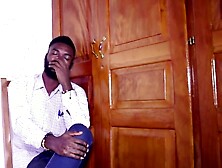 Pascalina CMR is copied to the office by 2 males 1st pendant to sign the partnership contract for a bridges construction market.