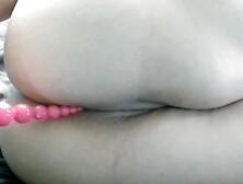 amatuer solo anal bead play