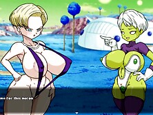 Super Whore Z Tournament two [Dragon Ball Comics game Parody] Ep. two android eighteen sex fight against her doppleganger