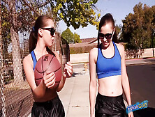 Two Hot Teen Girls Want To Do Something More Hot Together After The Basketball Game