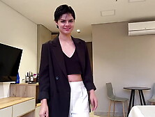 Thin Short Hair Teenie Secretary Mounts her Boss - SELF PERSPECTIVE Sex