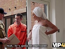 VIP4K.  A youthful robber is screwing a mother I'd like to fuck with large titties as his life depends on it