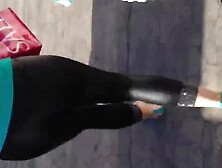 Mexican in see thru black leggings