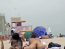 Exhibitionist Wife 99 And 102 - Milf Heather Spreads Her Ass While Nude Beach Watched And Her Husband Had No Clue What Was Going