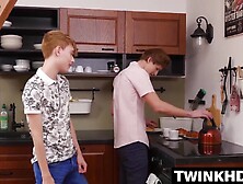 Young studs turn kitchen play into wild mating press action