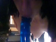 Sucking On "big Blue" Dildo Ii