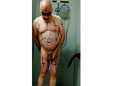 Satan slave gets a scat enema treatment part 2