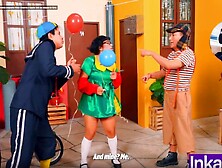 Seu Madruga has sex with Dona Florinda during the time that Kiko watches, and then has a fit of rage.