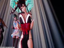 [Mmd] Psy - Gentleman Doa Striptease Marie Rose Honoka Misaki Mai Shiranui Tamaki Katsumi Nyotengu