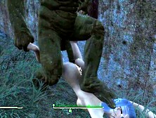 Mutant Roughly Sexed a Chick in the Butt after the Battle | Porno Game,  3D