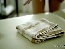 Big surprise for a naked and relaxed client