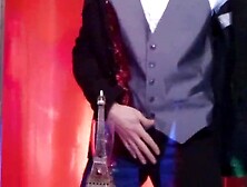 Glad Recent Year! The cute French-Oriental twink Jon Arteen jerks off, ejaculates into a glass, and drinks his own goo