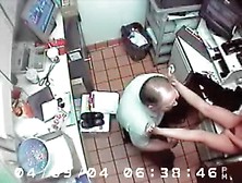 Frisky brunette girl goes naked in the public place