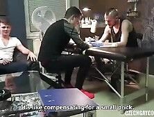 Famous Tattoo Artist Fucks A Client And His Friend