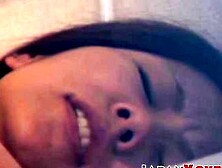 JAPAN VOYEUR TV - Brown cutie spreads her legs and fills her Japanese pussy