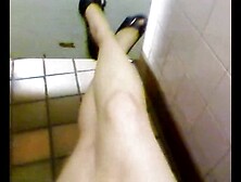 scottish babe pub toilets showing tights feet