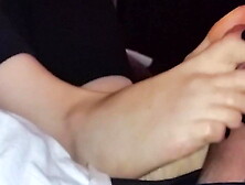 Wife Footjob w Cumshot