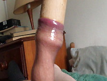 Foreskin With Large Wooden Rolling Pin #2