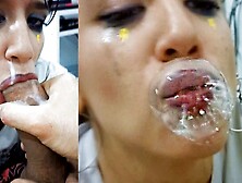 MALE GIGANTIC FAT MEAT GIVES ME THE ORDERS: CHOKE,  SWALLOW SEMEN,  I OBEY BECAUSE I’M HIS LITTLE SLUT