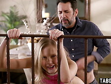 Guy banging a thin teens Coco Lovelock and his chinese MILF wifes assholes