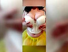 Missyann playing rough with her massive milkers