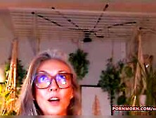 Horny mature with her fuck machine