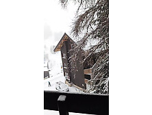 On The Balcony With Snow