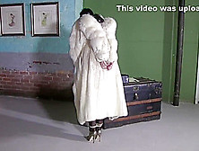 Sales Women In Fur Coat