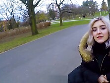 Cute Teen 18+ Swallows Cum For Cash - Public Blowjob In The Park By Eva Elfie