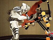 Extreme sex in restraints.  Gigantic boobies sweetie enjoys to be drilled hard