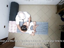 The doctor takes advantage of the patient's innocence and fills her butt.