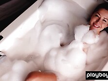 Diana Lark In Bubble Covered Beauty Teased In The Bath