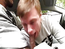 Deepthroating Big Uncut Russian Cock In The Car