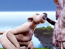 Furry Monster Avler Saftig Fitte | Large Meat Monster | 3D Porn