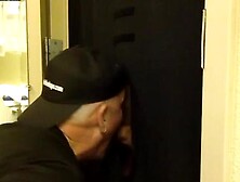 Gloryhole Bj Dilf Sucks Besides Open Door Of Toilet