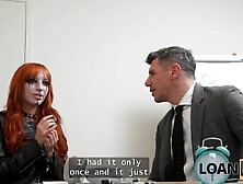 LOAN4K.  Screwing my slutty emo client in the bank