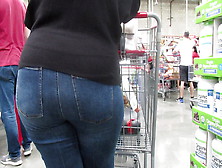 Mature Thick Booty In Tight Jeans And Heels