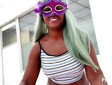 PutaLocura - Anonymous ebony beauty with large titties Latoya gets creampie in her constricted vagina