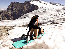 Glacier Adventure With Mia And Max Pegging Fucking On A Real Glacier