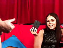 CFNM voyeur amateur femdom babe watches man jerks on her